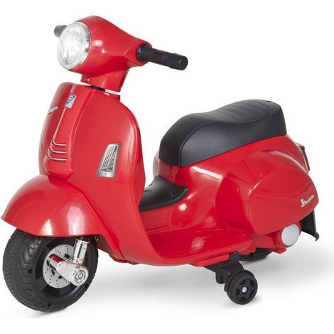 VESPA ELETTRICA PER BAMBINI CON BATTERIA 6V FARI E CLACSON 18-36 MESI ROSSA (1/5)