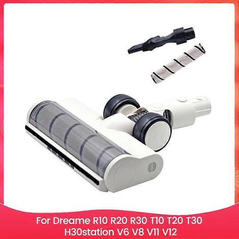 Brosse électrique pour aspirateur Dreame R10 R20 R30 V11 V12 - Pièce de rechange - Tête de brosse souple avec témoin lumineux de poussière LED