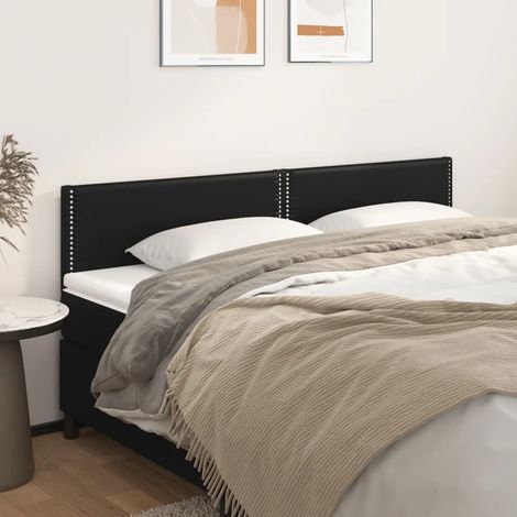 Kopfteile Schwarz 200x5x78/88 cm Kunstleder