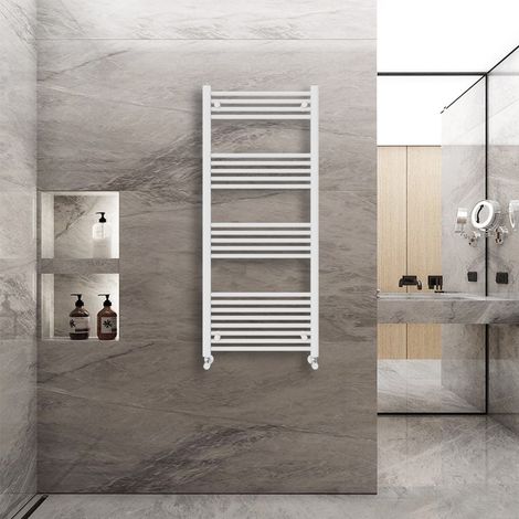 WarmeHaus Bathroom Ladder Radiator Straight White 1400x600mm