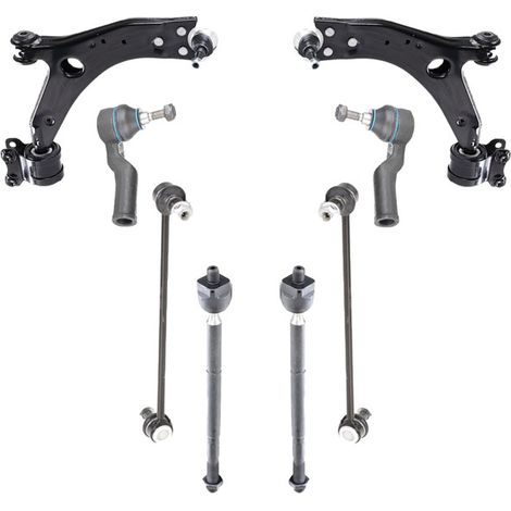 KIT BRACCIO OSCILLANTE 8 PEZZI COMPATIBILE CON VOLVO S40 II (544) 2.0 D / Kit Sospensione Completo OE/OEM / Bracci Oscillanti + Testine Sterzo / Sostituzione Diretta OEM