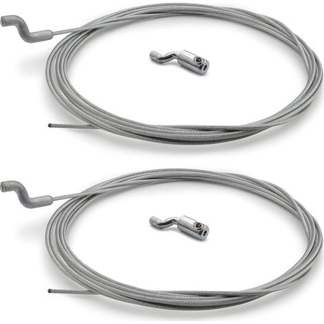 Câble Accélérateur Souple - Lot de 2 - Acier et Embout Z - Réparation Carburateur - Tondeuse Débroussailleuse - Ø1,5mm 2,5m (1/5)