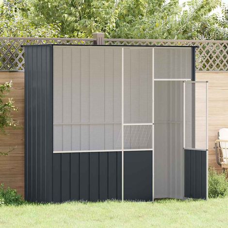 Voliere Anthrazit 215x78x200 cm Verzinkter Stahl (1/5)