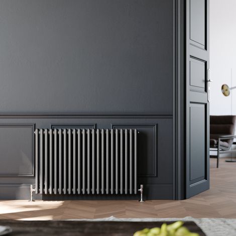 ELEGANT Horizontal Anthracite Radiator Powder Coated Finish Triple Radiator 600x1010mm for Kitchen, Living Room, Bathroom Radiators