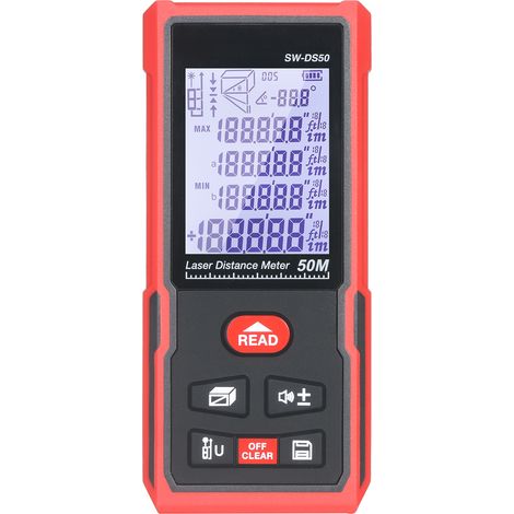 SNDWAY 50M Tragbarer digitaler Entfernungsmesser, hochpräzises intelligentes Infrarot-Entfernungsmessgerät (1/5)