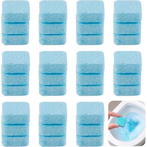 30x Comprimés Actifs WC : Nettoyage Puissant pour Toilettes et Urinoirs,Produit WC,WC Nettoyant,Anticalcaire et Rafraîchissant,Formule Respectueuse de l'Environnement,WC Active Tabs (1/5)