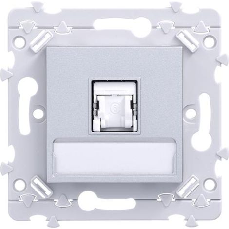 essensya prise RJ45 Catégorie 6 FTP pour Grade 2 Titane HAGER WE223T