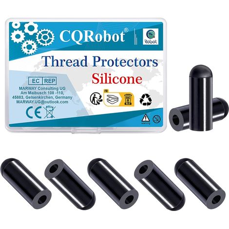 Bouchon Extrémité Silicone Protecteur Filetage Boulon 1/8" (1/5)