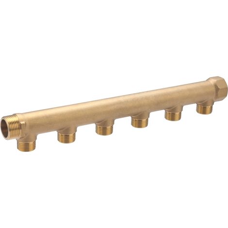 Colector Macho Hembra 3/4 QUICK PLOMBERIE - 6 Salidas Macho 1/2