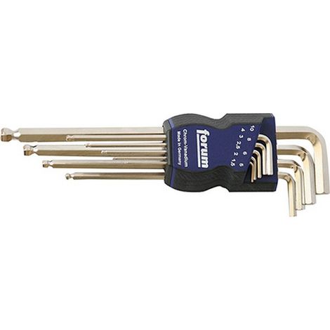 Keyset Piegato A 6 Punto, Un Modello Di Testa Sferica Lungo, 9 Parti Contenuto: 1.5 2 2.5 3 4 5 6 8 10 Millimetri