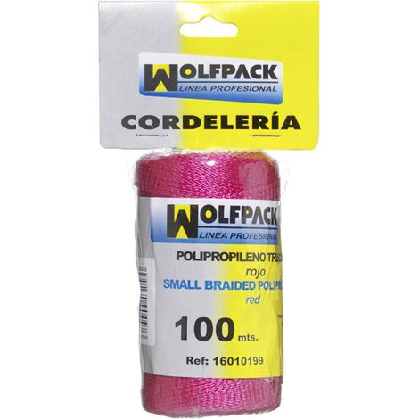 Cuerda Trencilla Polipropileno Roja (Bobina 100 Metros)