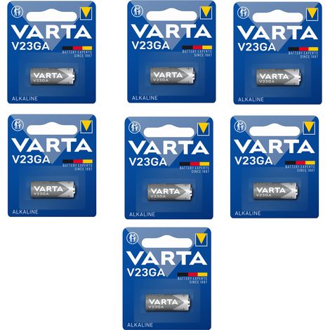 Set di 7 batterie alcaline Varta V23GA da 12V per telecomando torcia. (1/3)