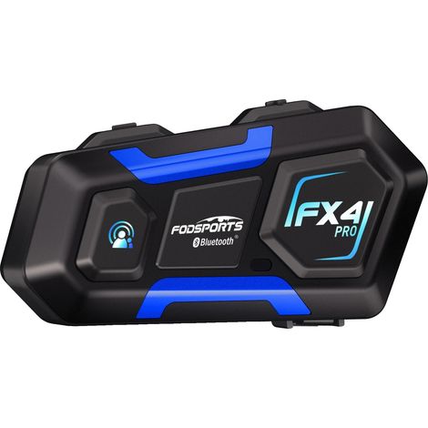 Intercomunicador para motocicleta, compatible con 4 motociclistas, alcance de 1200 m, conectividad Bluetooth, diseño resistente al agua, función de reducción de ruido. (1/5)