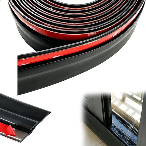 Anti-rain door strip, 200 cm raised profile deflector, rain protection strip, self-adhesive rain deflector, window seal for front water entry, dust and insects (1/5)