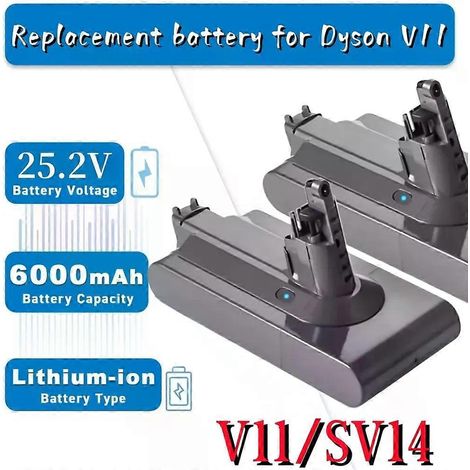 Batterie rechargeable lithium-ion 25,2 V 6000 mAh SV14 pour aspirateur Dyson V11 Absolute, V11 Animal et SV15 (référence 970145-02). (1/5)