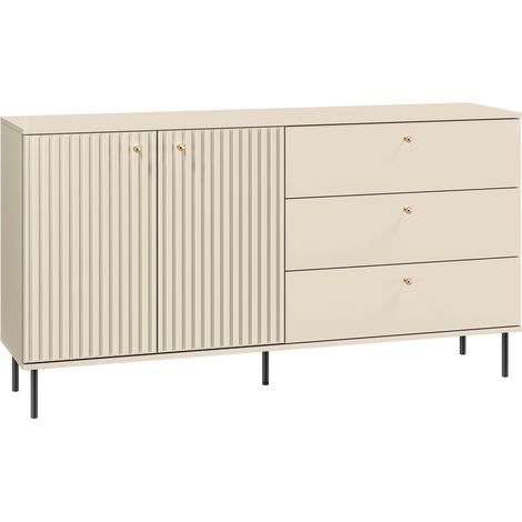Selsey CALETTO - Buffet 2 portes 3 tiroirs - 160 cm - beige (1/5)