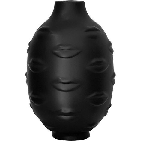 Plantes en pot en pot, vase en céramique blanche, insert pour fleurs séchées, résidence d'artiste, ornements décoratifs noirs (1/5)