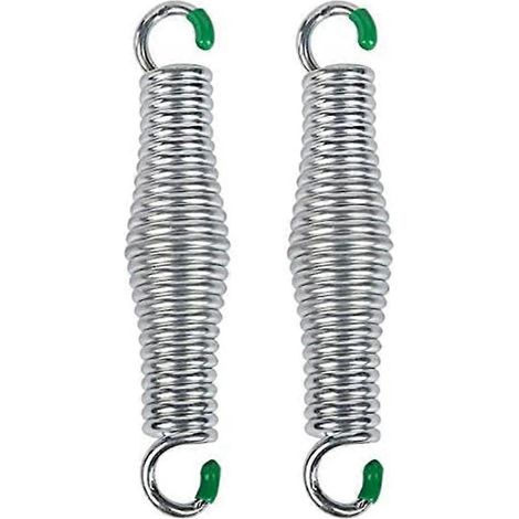 2 ressorts pour fauteuil suspendu, ressorts de qualité supérieure pour balancelle de porche supportant jusqu'à 1300 lb, ressorts chromés robustes pour chaises suspendues, fixation au plafond, balancel (1/4)