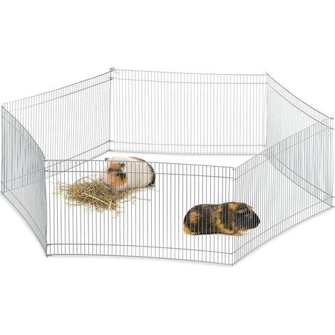 Small Animal Enclosures, Galvanized Steel, 27cm High, For Rabbits, Guinea Pigs, Hamsters, Indoor/Outdoor Use (1/5)