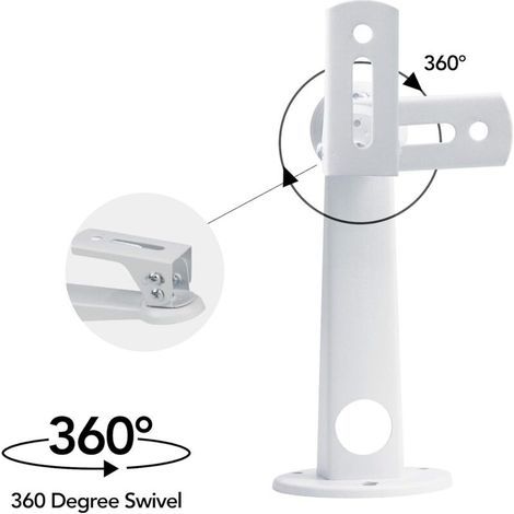 CSPARKV 1 PCS Mini Support Vidéoprojecteur Mural, 6,3-7,87 inch Vis M4 Rotation 360°, Inclinaison 60°, pour Caméra/Projecteur/Webcam -Matériau Acier Carbone (1/3)