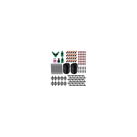 Kit per irrigazione a goccia con tubo flessibile, lunghezza 30 metri, per giardino e prato. (1/5)