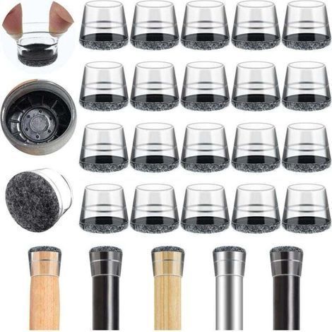 40 Pcs Chair Leg Caps, Elastic Chair Pads, Felt Chair Leg Protectors, 14-20MM Chair Pads to Protect Table Legs and Prevent Floor Scratches (Small, T (1/4)