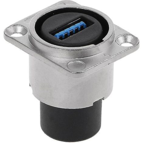 Connecteur étanche USB 3.0, boîtier en alliage de zinc, montage sur panneau, femelle-femelle (1/4)