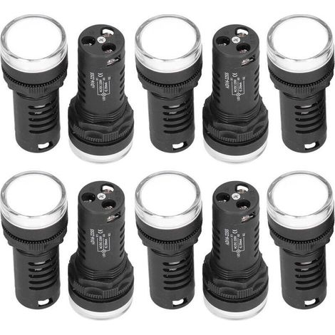 Indicateurs Électroniques Économie d'Énergie 10 Pièces Rouge Vert Alimentation LED Moteurs 220V AC DC (1/4)