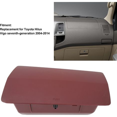 Boîte de rangement intérieure tableau de bord pour Toyota Hilux Vigo 2004-2014 Modèle gauche (LHD) rouge OE 55042 0K020 (1/5)