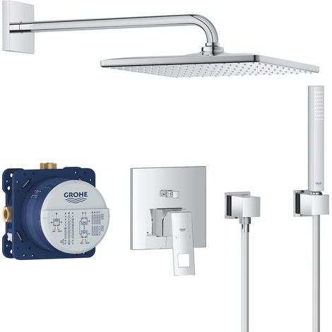 GROHE Kit Doccia con Soffione Mono con Funzioni Intelligenti - Forma Squadrata (1/4)