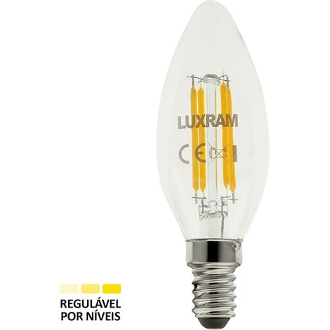 Lampadina e14 (slim) a candela valore classic led dimmerabile led 6,5w 2700k 806lm -a++