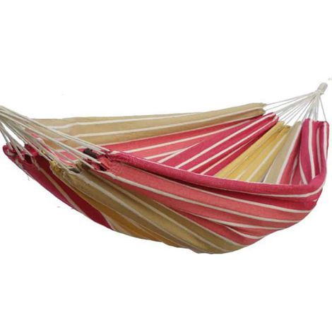 Hamac simple beige et rose