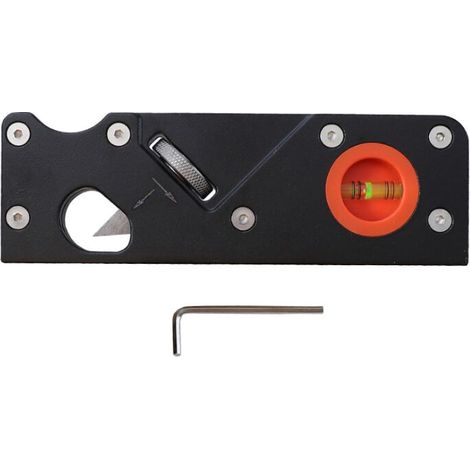 Rabot de bloc – Rabot d'angle portable pour travail du bois – Rabot manuel en métal pour le travail du bois – Rabot à chanfreiner – Outil à main (noir) (1/5)