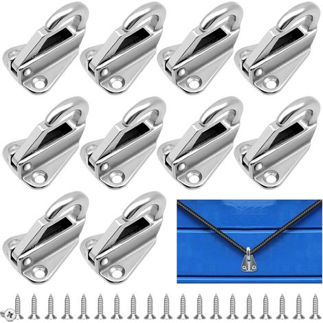 Lot de 10 crochets de bâche en acier inoxydable pour remorque, crochet de bateau, accessoires de yacht, crochets à vêtements (1/5)