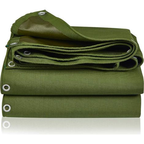 Toile imperméable, toile de bâche résistante aux intempéries, toile d'extérieur imperméable pour camion, couverture en toile imperméable et anti-UV, idéale pour voiture, bateau, camping et tas de bois (1/5)