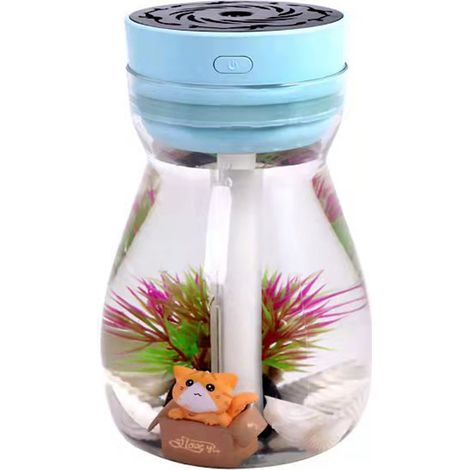 Humidificateur mignon bureau et chambre, purificateur d'air, chargement USB, humidificateur kawaii avec lumière LED, flacon diffuseur d'humidité (1/5)