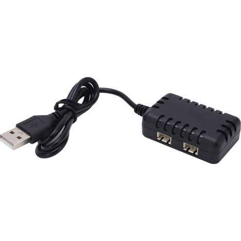 2-in-1 Balancer-Ladegerät für 7,4-V-Lithium-Polymer-Akkus, USB-Ladegerät aus Kunststoff mit Kontrollleuchte, kompatibel mit ferngesteuerten Autos und Booten von Wltoys. (1/5)