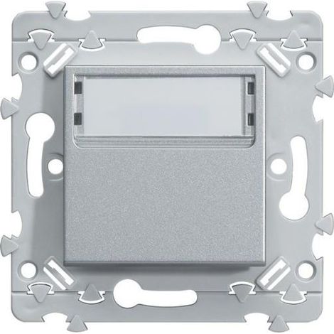 ess. BP porte-ét. 1O+1F Titane HAGER WE025T