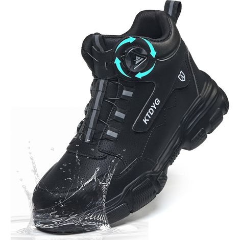 Chaussures de Sécurité Hommes Femmes Imperméable Montante Basket de Sécurité Légère Confortable Bottines de Sécurité Embout en Acier Antidérapant Bottines de Travail (1/5)