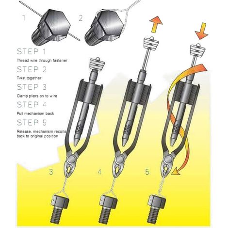 Pince à torsader manuelle de 15 cm pour fil de sécurité aéronautique, outil professionnel pour machines et structures en acier, pince à torsader pour fil fusible en acier inoxydable avec ressort de ra