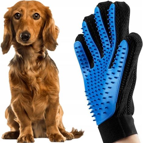 Pflegehandschuh für Hunde- und Katzenhaare, dunkelblau AS232172