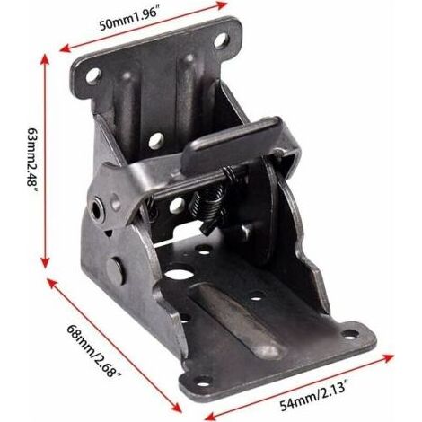 Charnières Autobloquantes, Support de Support Pliable Raccords de Jambe et Accolade de Coin, Pour les Pieds Pliants Établi Pliant, (4 pièces) (1/4)