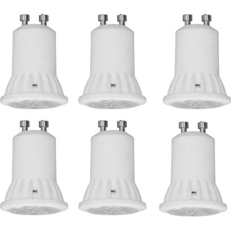 6pcs LED MR11 Ampoules Dimmable GU10 Céramique Économie d'énergie 4W 360LM Pas d'UV Angle de faisceau de 120 degrés Support GU10 Outil d'éclairage domestique AC 220V Lumière blanche,A (1/4)