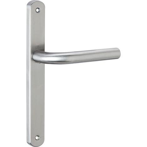 Manilla puerta acero inox placa estrecha ovalada 403 (1/4)
