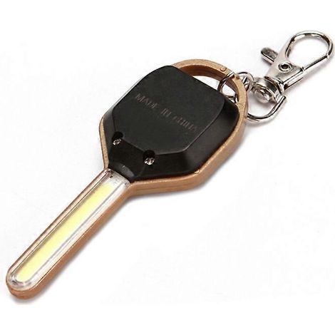 Lampe torche LED portable en forme de clé, lampe de poche miniature pour camping extérieur et urgence.