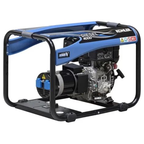 Sdmo – Groupe électrogène diesel monophasé 4,25 kVA – Moteur Köhler KD350 – Autonomie 4,8h – Niveau sonore 92 dB(A) (1/3)