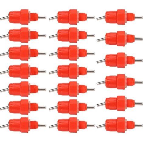 20pcs Tétine Abreuvoir Automatique pour Poule, Canard, Volaille, Système d'eau avec Vis à Vis pour Élevage et Alimentation du Bétail équipement (1/5)
