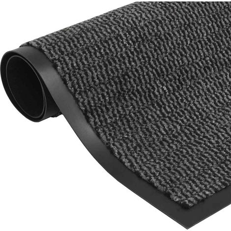 vidaXL Alfombras de entrada rectangulares de nudo 2 uds gris 80x120 cm (1/2)