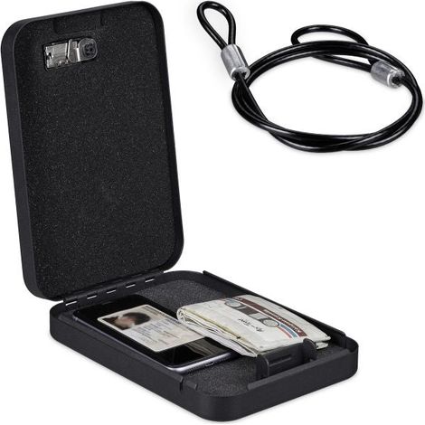 Caja de seguridad portátil con cerradura de combinación