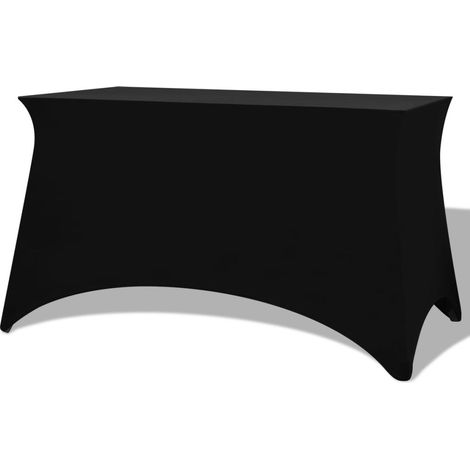 Fundas elásticas para mesa 2 piezas 243 x 76 x 74cm Negro DEC022432 (1/5)